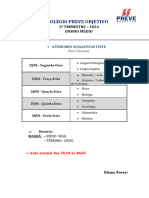 Calendario de Provas