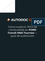 Cómo Sustituir - Filtro de Combustible en FORD Transit Mk6 Tourneo - Guía de Sustitución