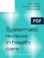 Systematic Reviews in Healthcare