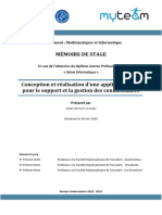 Conception Et Réalisation D'une Application Web Pour Le Support Et La Gestion Des Connaissances