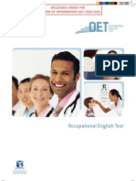 Occupational English Test October 2009