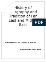 History of Geography and Tradition of Far East and Middle East