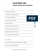 Present Simple Questions Practice