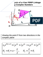 Position Analysis of A 4 Bar PRRP Linkage Using Complex Numbers