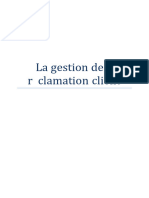 1la Gestion de La Reclamation Client