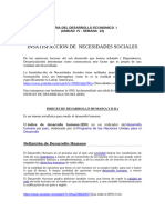 Insatisfaccion de Necesidades Sociales: Teoria Del Desarrollo Economico I (Unidad Iv - Semana 13)