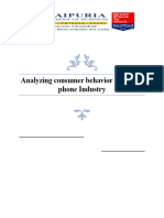 Analyzing Consumer Behavior of Mobile Phone Industry QT Pening Report