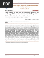 Yield Response of Aman Rice To Transplanting Geometry and Seedlings Per Hill in South-Western Coastal Soil of Bangladesh