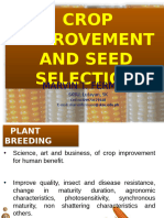 Crop Improvement and Seed Selection