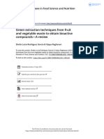 Green Extraction Techniques From Fruit and Vegetable Waste To Obtain Bioactive Compounds-A Review