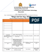 List of IT Companies For 7 Aug. Job Fair