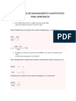 Ejercicios de Razonamiento Cuantitativo para Aprendices