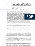 ABA Ethics Opinion 06-441 Excessive Caseloads