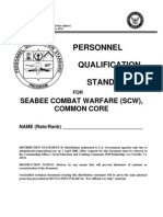 Personnel Qualification Standard: Seabee Combat Warfare (SCW), Common Core