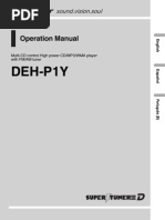 Deh-P1Y: Operation Manual