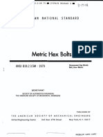 ANSI B18.2.3.5M-1979 Metric Hex Bolt