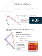 Égalité de Pythagore (Théorème De) (4ème)