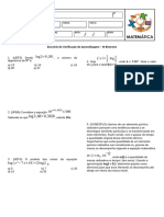 Exercício de Verificação de Aprendizagem