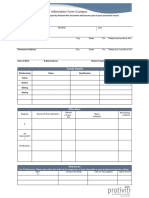 Candidate Background Information Form Template