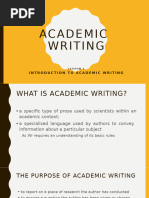 Academic Writing - 1