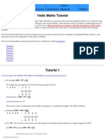 Vedic Maths Tutorial: - Site - Educational Material - Resources - Community - Other Material - Utilities