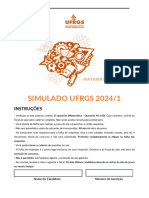 Simulado UFRGS 2024-1