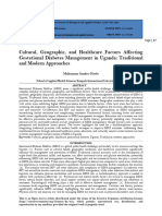 Cultural, Geographic, and Healthcare Factors Affecting Gestational Diabetes Management in Uganda: Traditional and Modern Approaches