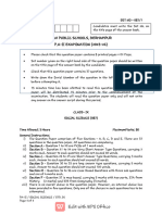 Dav Public Schools, Berhampur P.A-II EXAMINATION (2023-24) : Pa-Ii / Social Science / Std. Ix Page 1 of 1