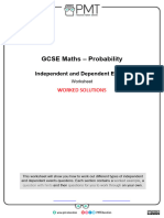 Independent and Dependent Events Solutions