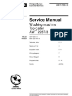 Service Manual: Washing Machine Toploader AWT 2287/3