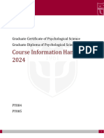 2024 Graduate Diploma of Psychological Science Course Handbook - With Midyear Intake 1