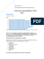 Financiamiento para Emprendedores Chile 2021