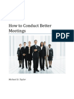 How To Conduct Better Meetings: Michael D. Taylor