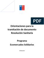 Orientaciones - Resolución Sanitaria