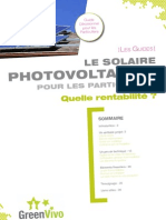 LE SOLAIRE PHOTOVOLTAïQUE POUR LES PARTICULIERS