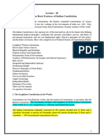 Indian Constitution - Basic Features & Constitutionalism