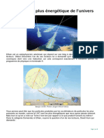 La Particule La Plus Énergétique de L'univers