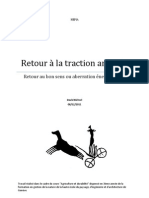 Retour À La Traction Animale. Retour Au Bon Sens Ou Aberration Énergétique ?