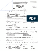 12th Maths EM Quarterly Exam 2023 Original Question Paper Thenkasi District English Medium PDF Download