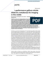 High Performance Gallium Nitride Dielectric Metalenses For Imaging in The Visible