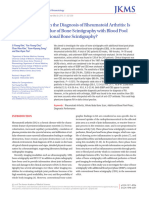 Bone Scintigraphy in The Diagnosis of Rheumatoid Arthritis