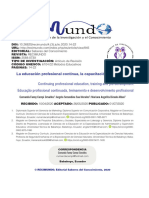 La Educación Profesional Continua, La Capacitación y El Desarrollo Laboral