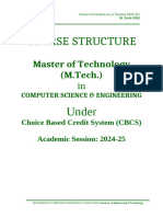 M.Tech (CSE) Scheme & Syllabus 2024-25