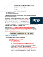 Lecture Outline 5 Swine Prodn Care and Maagement of Boars