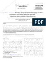 Efficient Formation of Storage Classes For Warehouse Storage Location