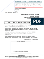 Lettre D'attribution MR KOUASSI