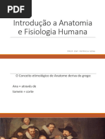 Introdução A Anatomia e Fisiologia Humana