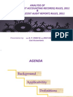 Analysis of Companies (Cost Accounting Records) Rules, 2011 & Companies (Cost Audit Report) Rules, 2011