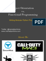 Object Orientation vs. Functional Programming: Writing Modular Python Programs