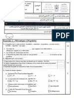 Examen Regional Physique 3APIC Laayoune 2022